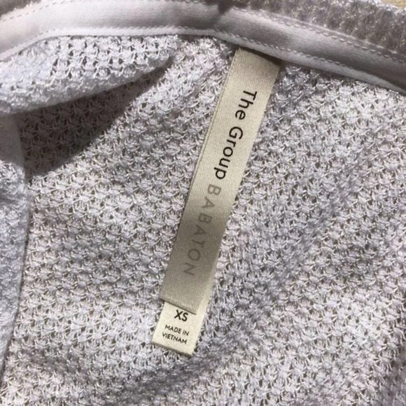 Babaton White Textured V Neck Sweater XS - Picture 5 of 5